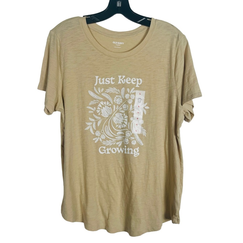 Old navy graphic t shirt short sleeve casual bohemian floral brown size Large